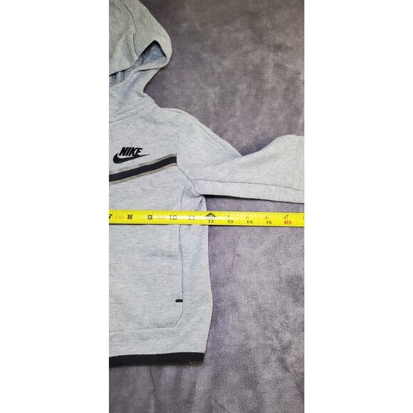 Nike Toddler Size 2T 1-2 YRS Hoodie Tech Fleece Full Zip Gray Baby C18-65 - Picture 3 of 8